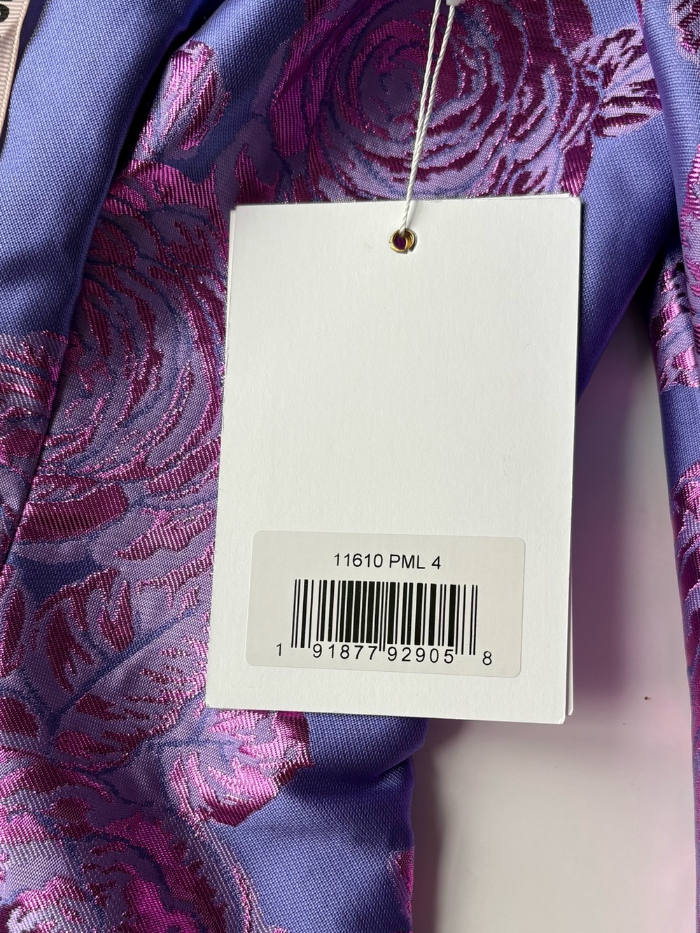 Mac Duggal Floral Print Balloon Sleeve Dress size 4 - Picture 6 of 9